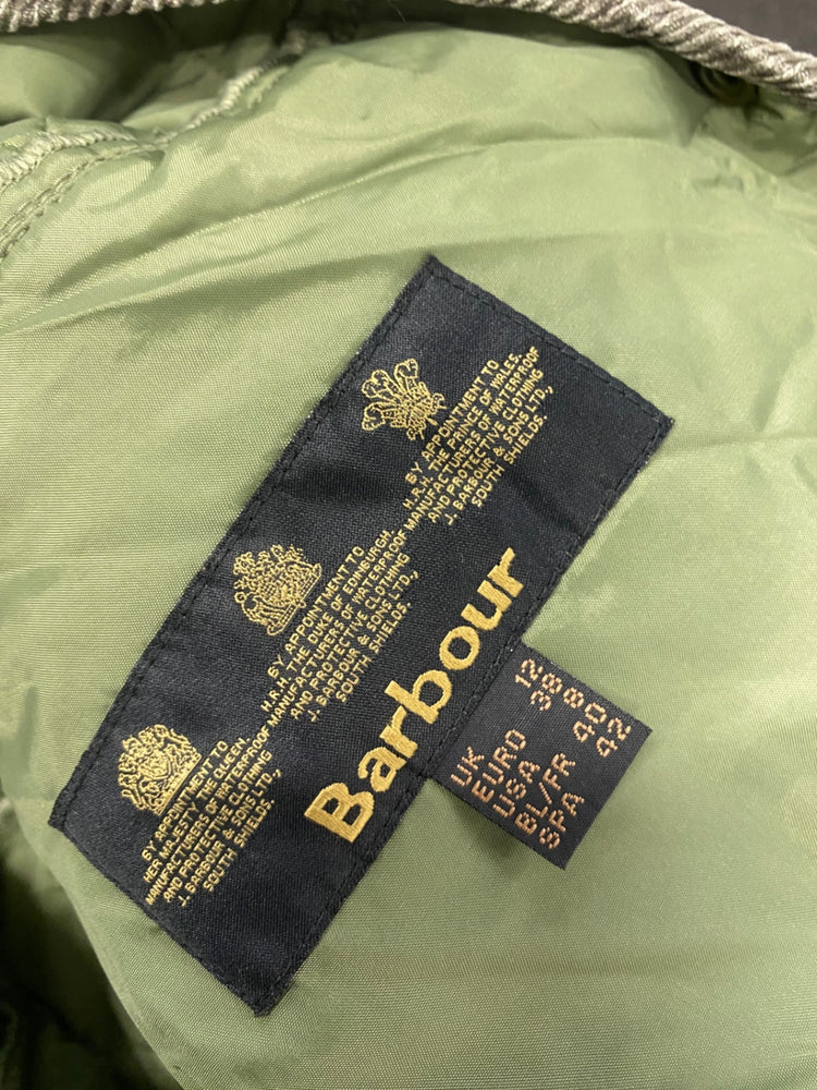 Stunning Barbour Quilted jacket UK 12 Olive Green AS541