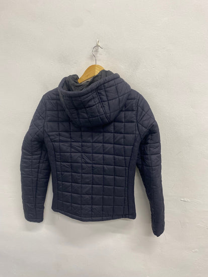 Stunning Superdry Fiji Puffer Jacket Uk 10 Navy AS541