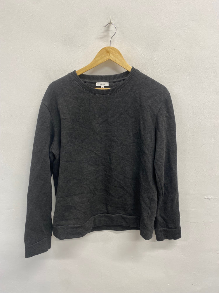 Classic Reiss Sweater UK M Charcoal Grey cotton Mens CH542