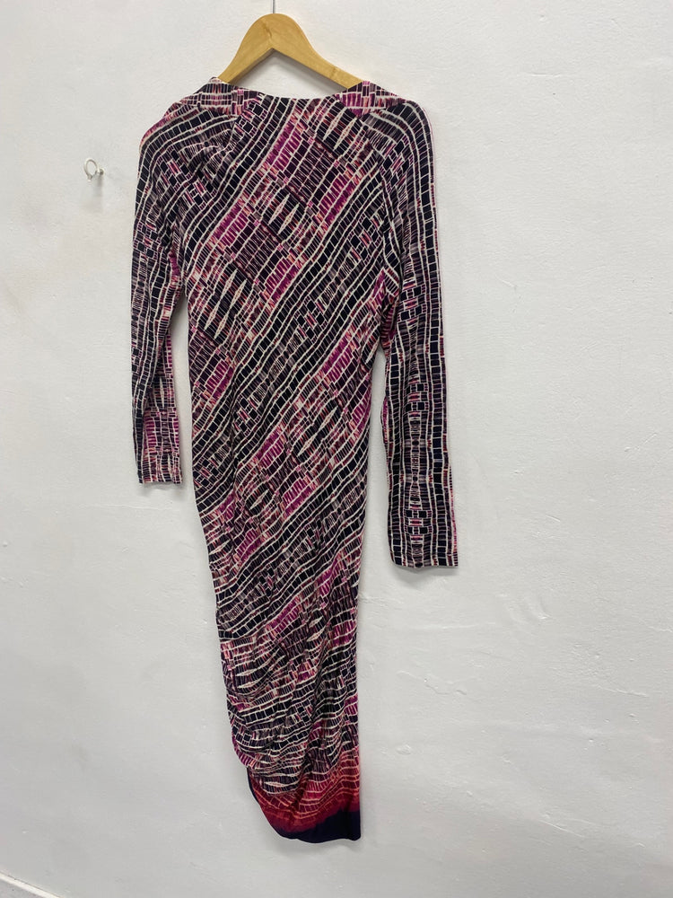 Stunning Damsel in a dress Midi Dress UK 14 Purple pattern CH542