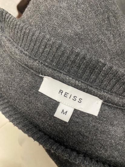 Classic Reiss Sweater UK M Charcoal Grey cotton Mens CH542
