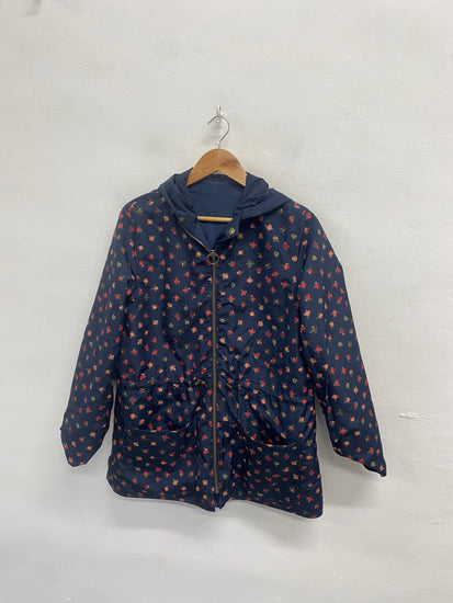 Stunning Barbour hattie Durham reversible Waterproof jacket UK 12 Navy AS541
