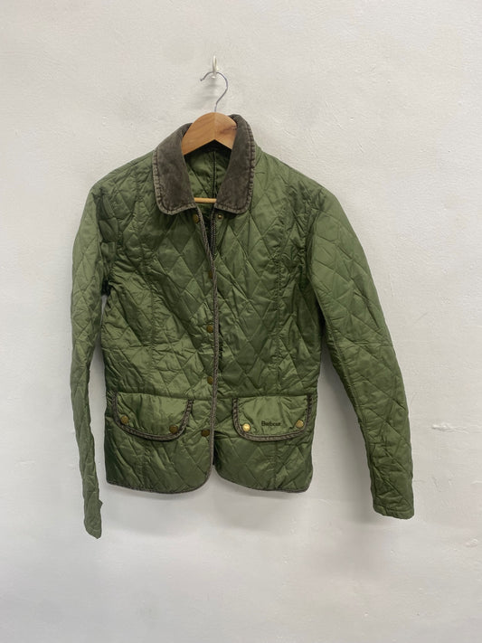 Stunning Barbour Quilted jacket UK 12 Olive Green AS541