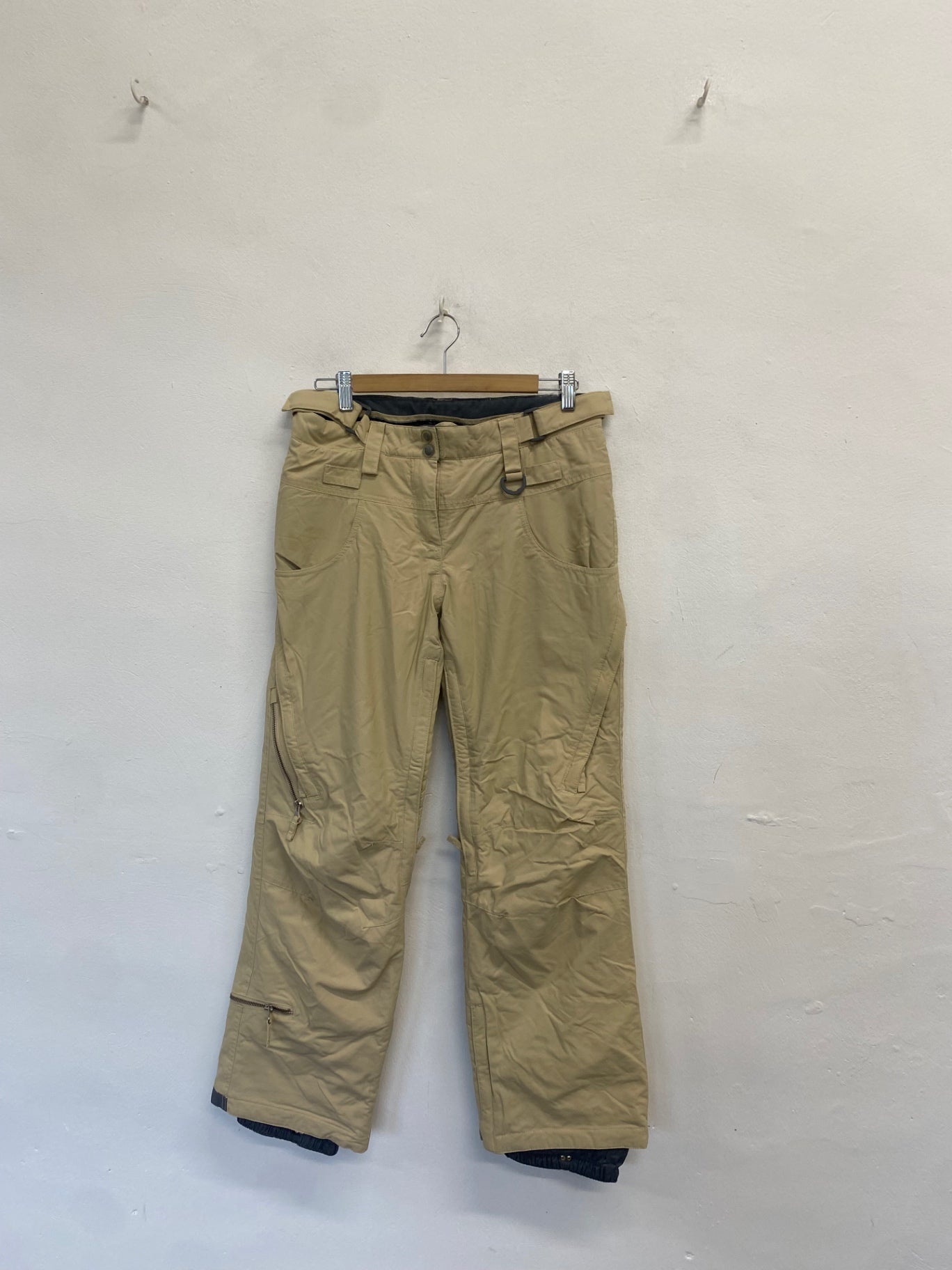 Stunning Westbeach y2k Ski Trousers UK 8 Beige KS544