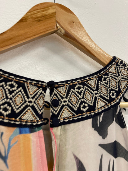 Stunning Monsoon Egyptian floaty occasion Dress UK12 Multicoloured KS544