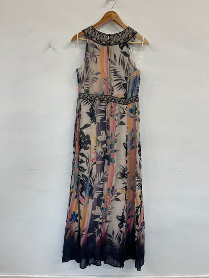 Stunning Monsoon Egyptian floaty occasion Dress UK12 Multicoloured KS544