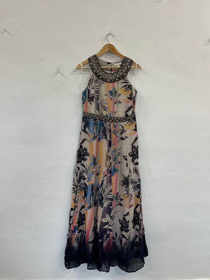 Stunning Monsoon Egyptian floaty occasion Dress UK12 Multicoloured KS544