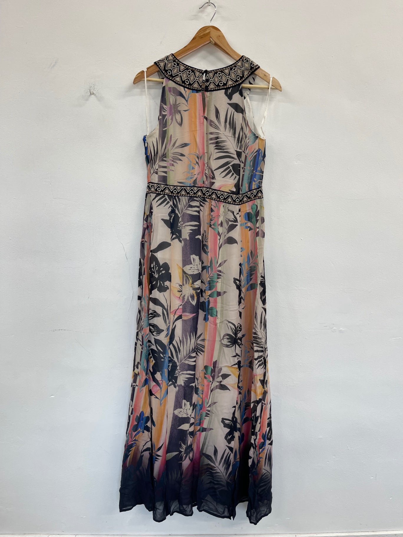 Stunning Monsoon Egyptian floaty occasion Dress UK12 Multicoloured KS544