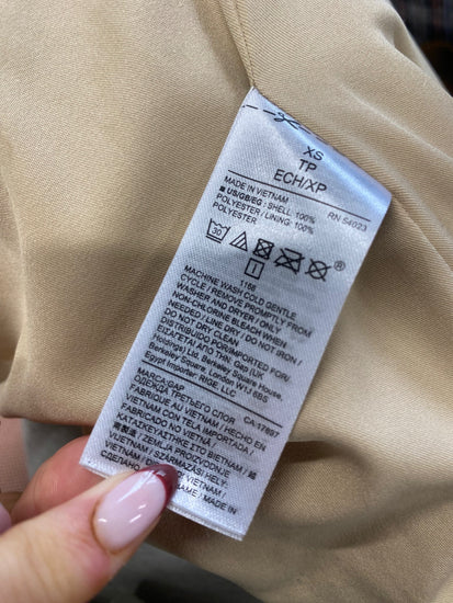 Stunning GAP Faux fur jacket Uk 8 Beige FM547