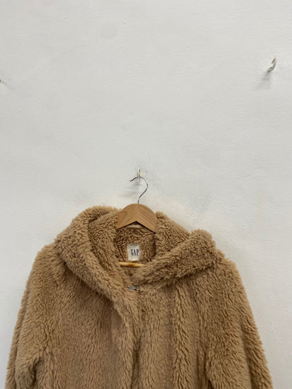 Stunning GAP Faux fur jacket Uk 8 Beige FM547