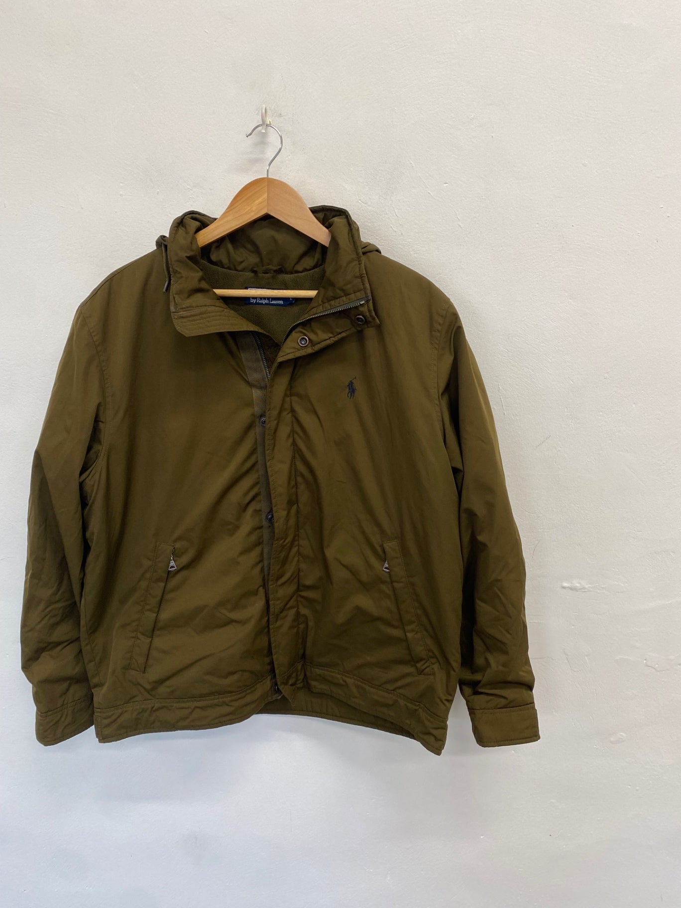 Classic Polo Ralph Lauren Windbreaker UK L khaki Green TD389