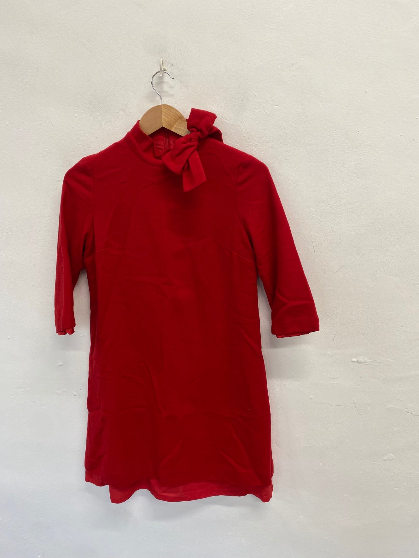 Stunning Goat Midi Dress UK 12 Red wool bow CT551