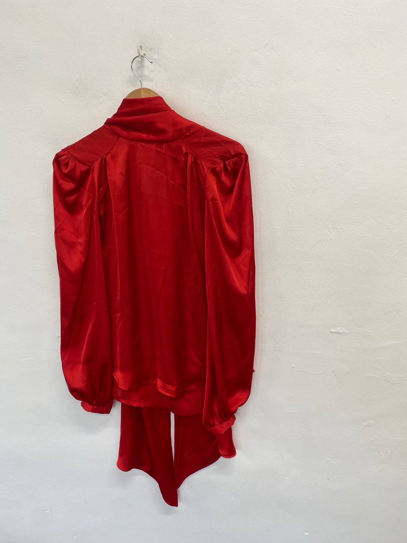 Stunning Totty rocks Blouse UK 8 Red satin bow CT551