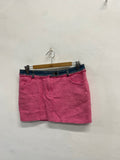 Stunning Kookai y2k Mini Skirt UK 12 Pink denim tweed SD553