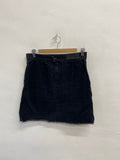 Stunning Zadig & Voltaire Mini Skirt Uk 10 Black denim y2k SD553