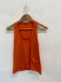 Stunning Miu Miu y2k Tank Top UK 10 Orange SD553