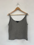 Stunning Ralph Lauren Pure Cashmere Tank Top UkXL Grey Cosy SO560