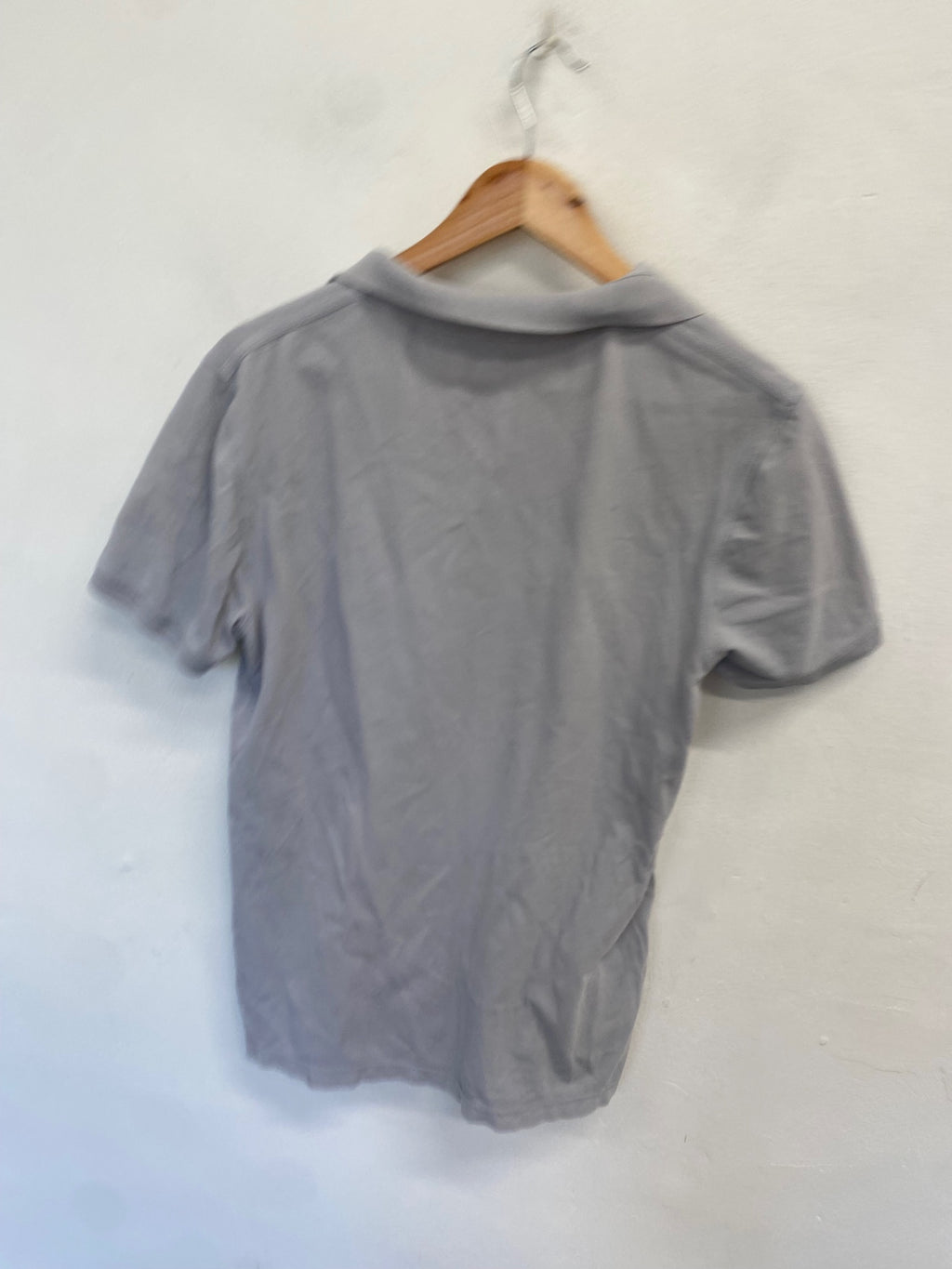 Stunning AllSaints reform ss Polo Shirt UK M Light Grey NB563