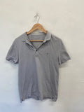 Stunning AllSaints reform ss Polo Shirt UK M Light Grey NB563