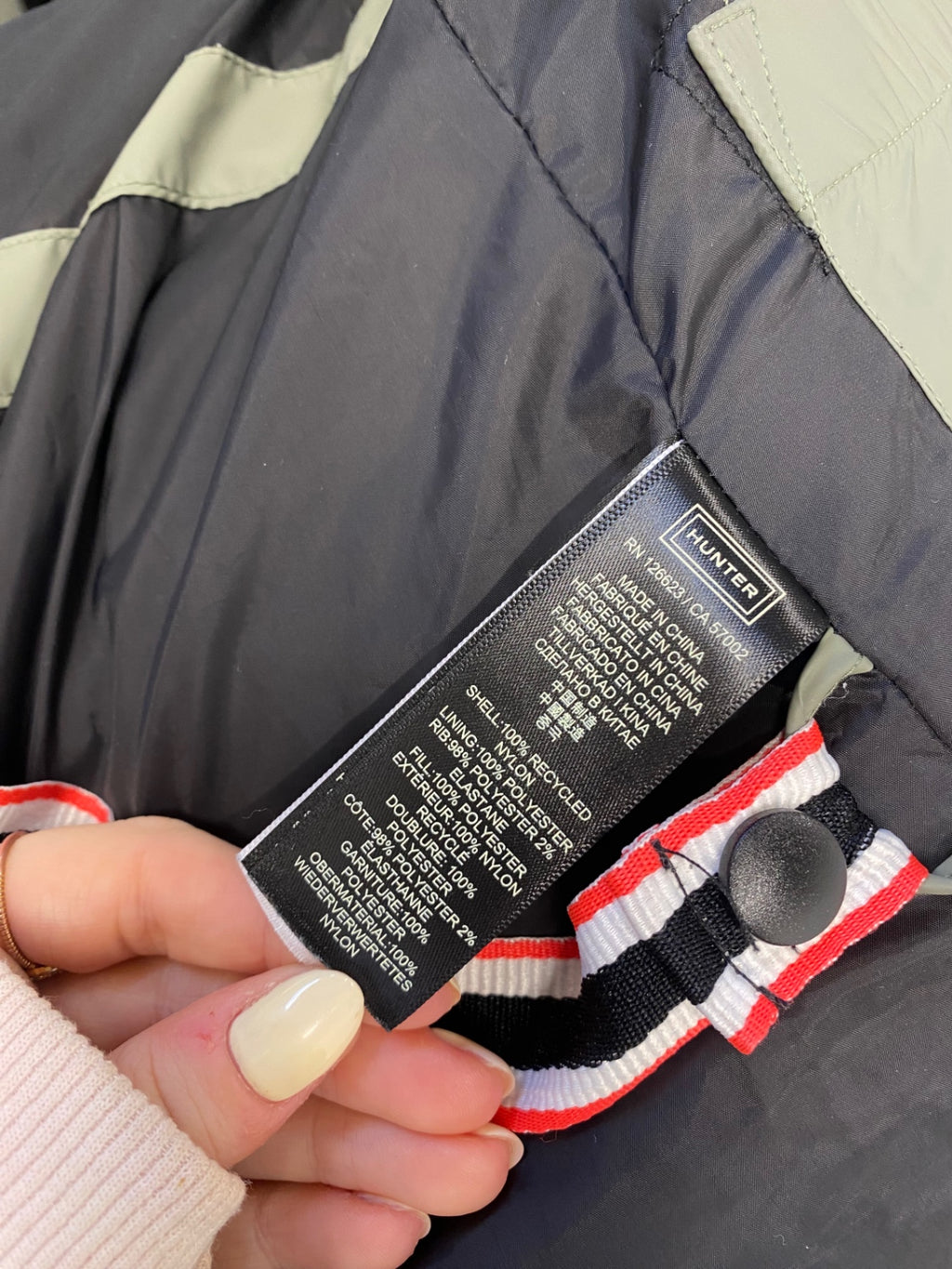 Stunning Hunter intrepid Puffer Jacket UK 8 khaki Green NB563