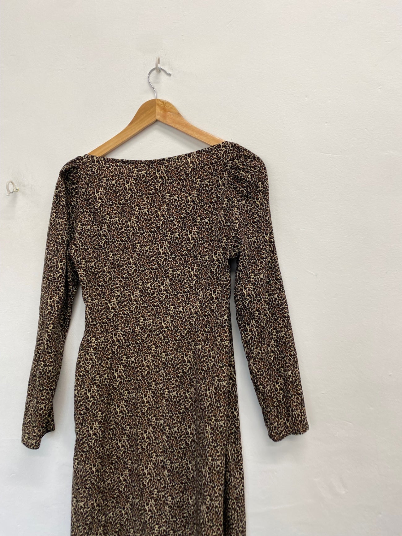 Stunning Asos Design Midi Dress UK 12 Leopard Print brown AM564