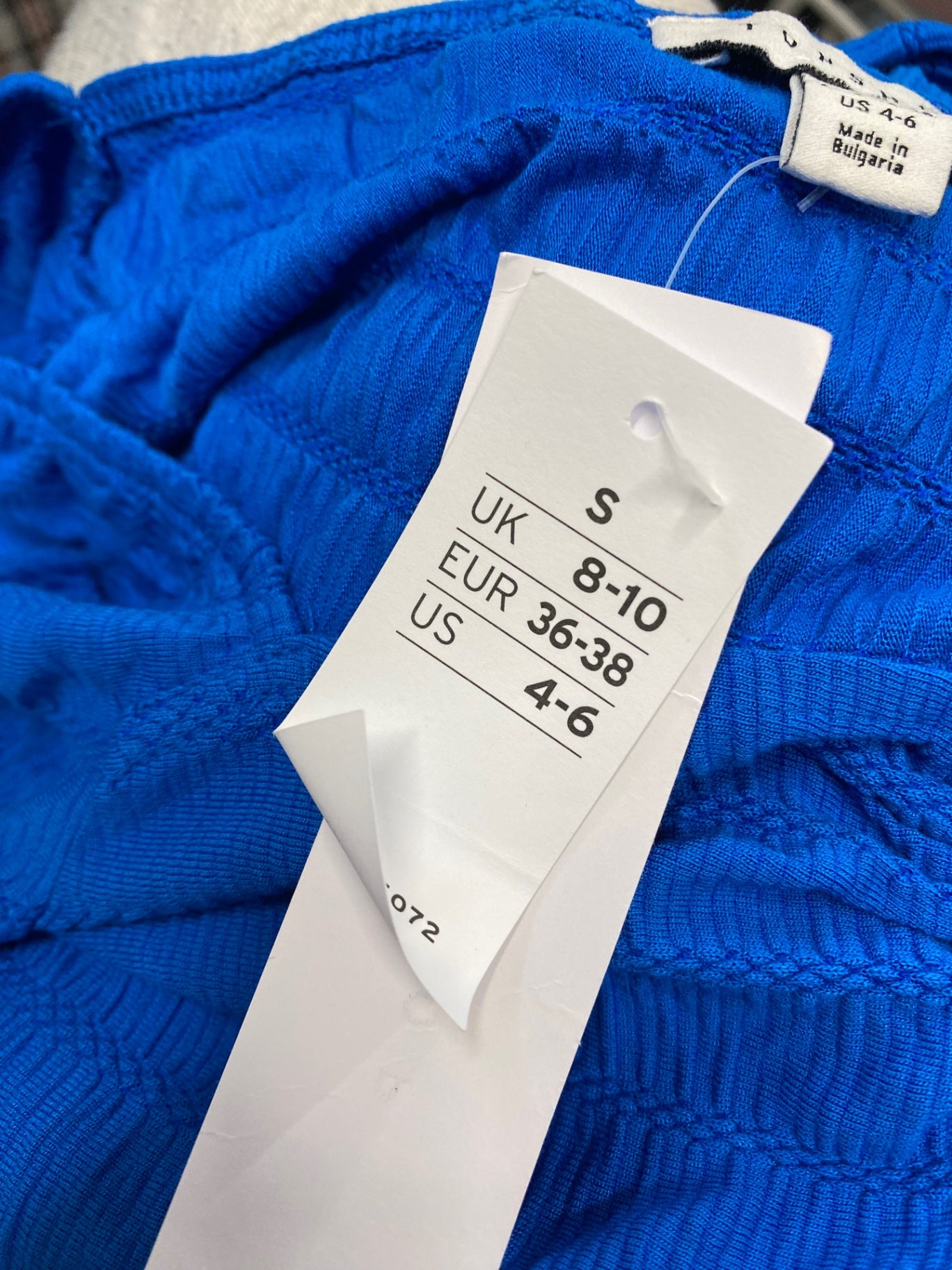 Stunning Topshop Maxi Dress UK 8-10 Blue textured AM564