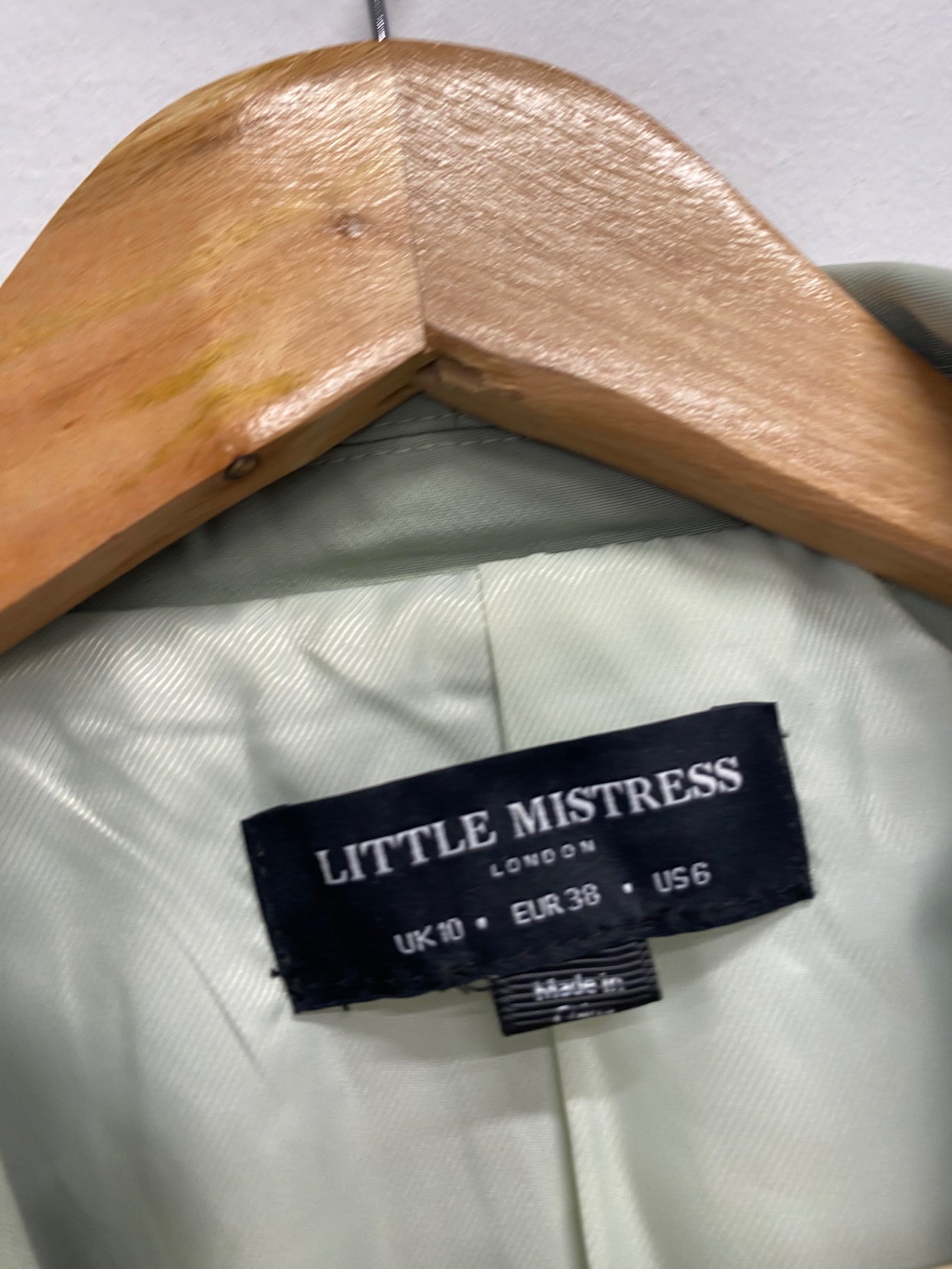 Stunning Little mistress Suit Set Uk 10 Mint Green AM564