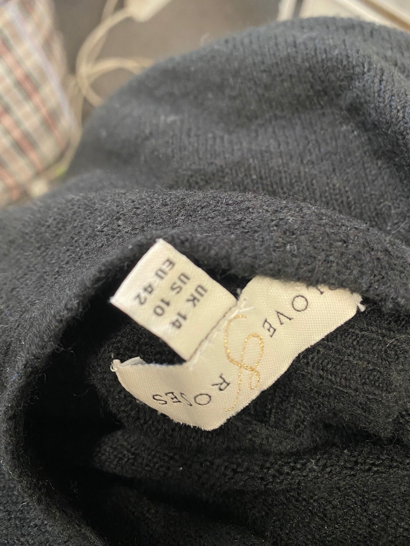 Stunning Love roses Jumper Dress under layer  UK 14 Black green leopard AM564