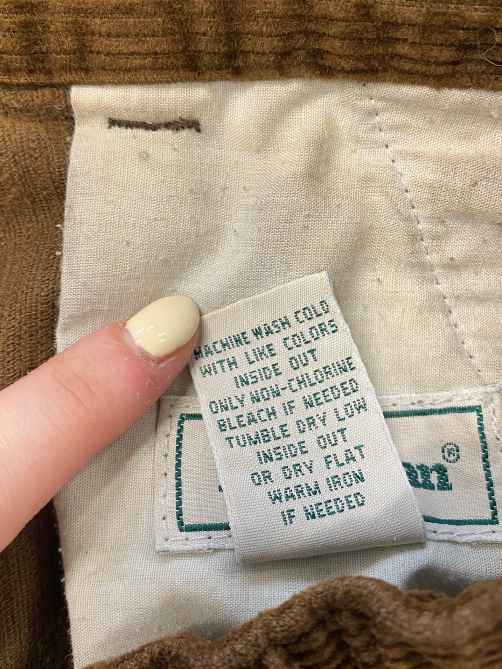 Stunning L.L. Bean Straight trousers UK 12 Brown cord LL554