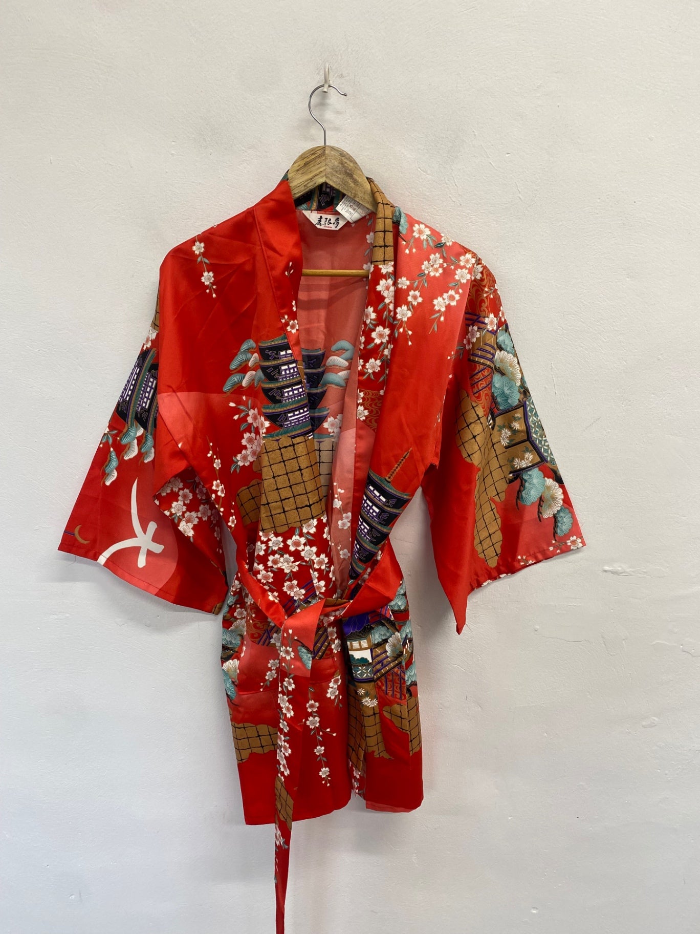 Stunning Juguemm Kimono Uk 10 Red floral ethnic CV565