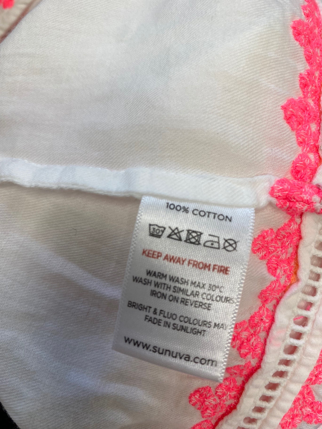 Stunning Sunuva Girls dresses 3-4yrs White pink broderie summer FH562