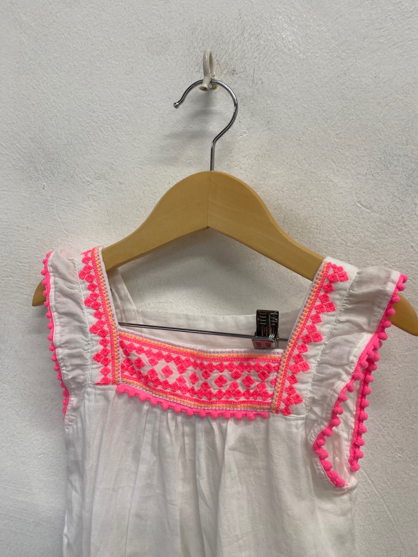 Stunning Sunuva Girls dresses 3-4yrs White pink broderie summer FH562