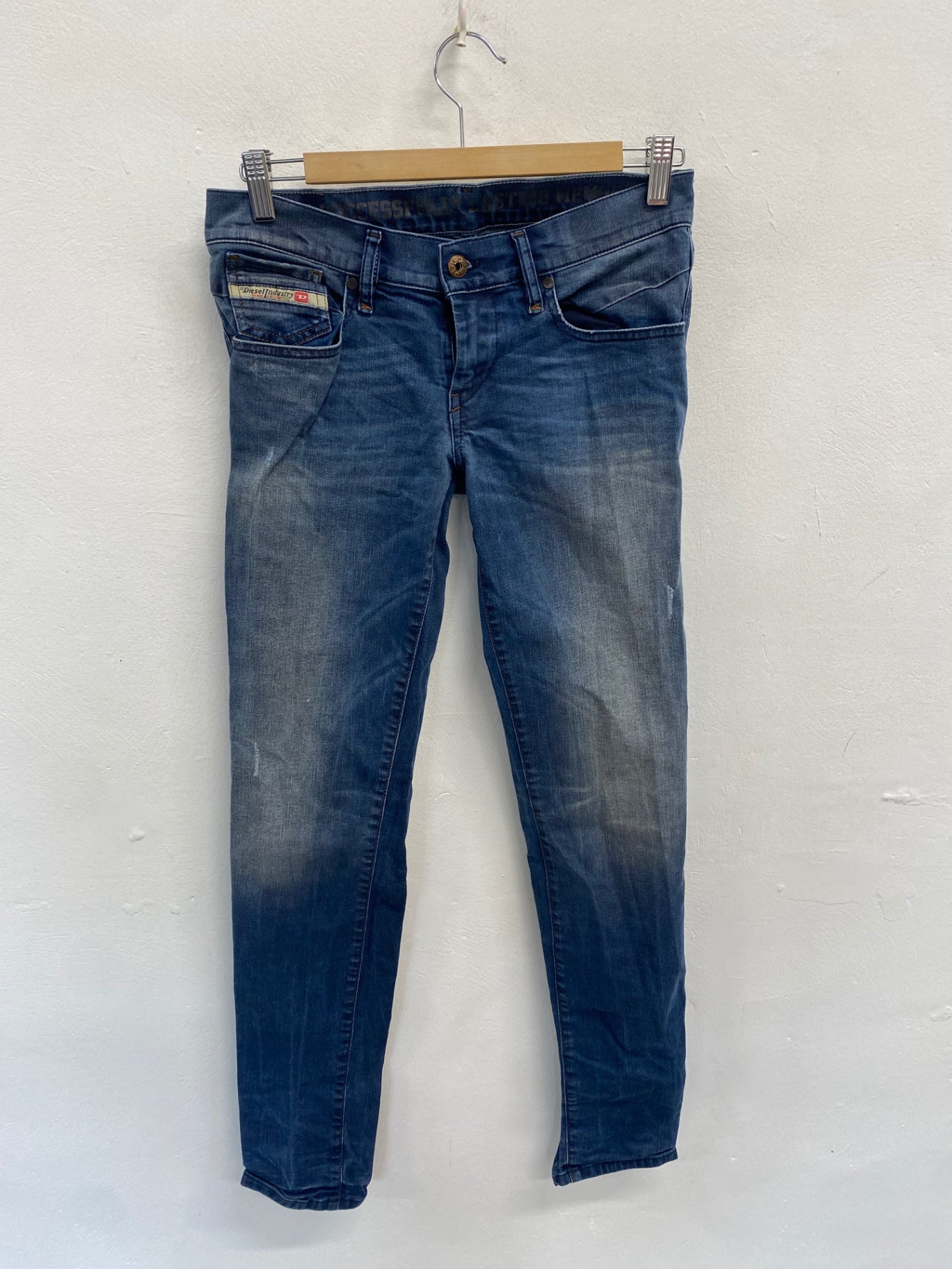 Stunning Diesel Skinny jeans y2k distressed W27” Blue CV565