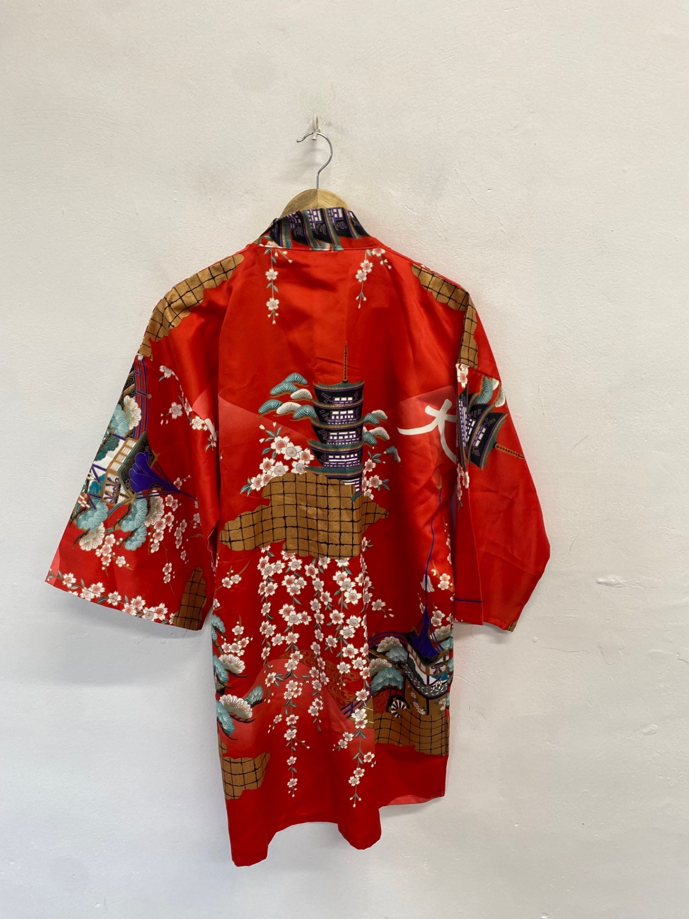 Stunning Juguemm Kimono Uk 10 Red floral ethnic CV565