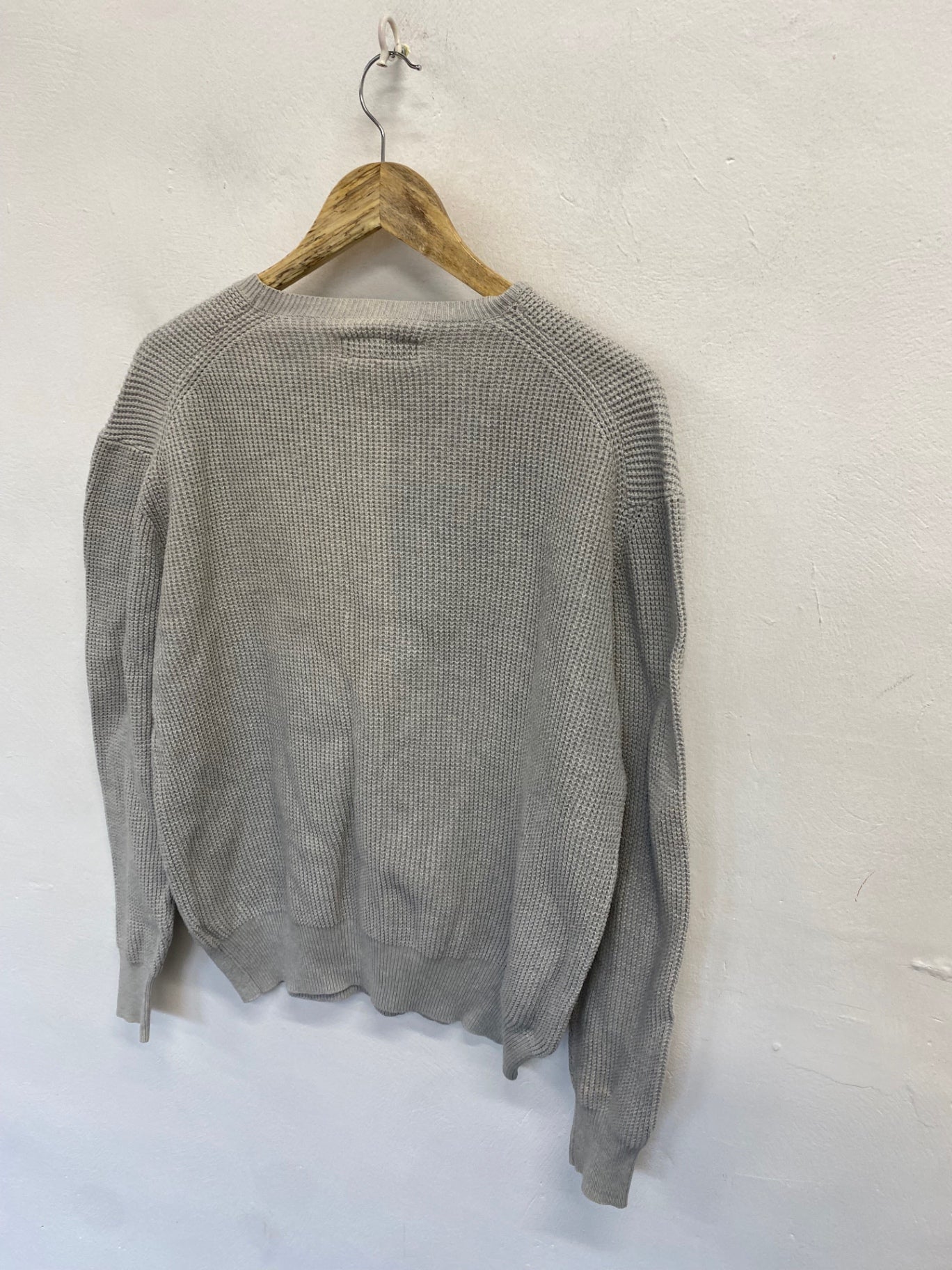 Classic men’s knitted AllSaints Sweater UK S Grey NB563