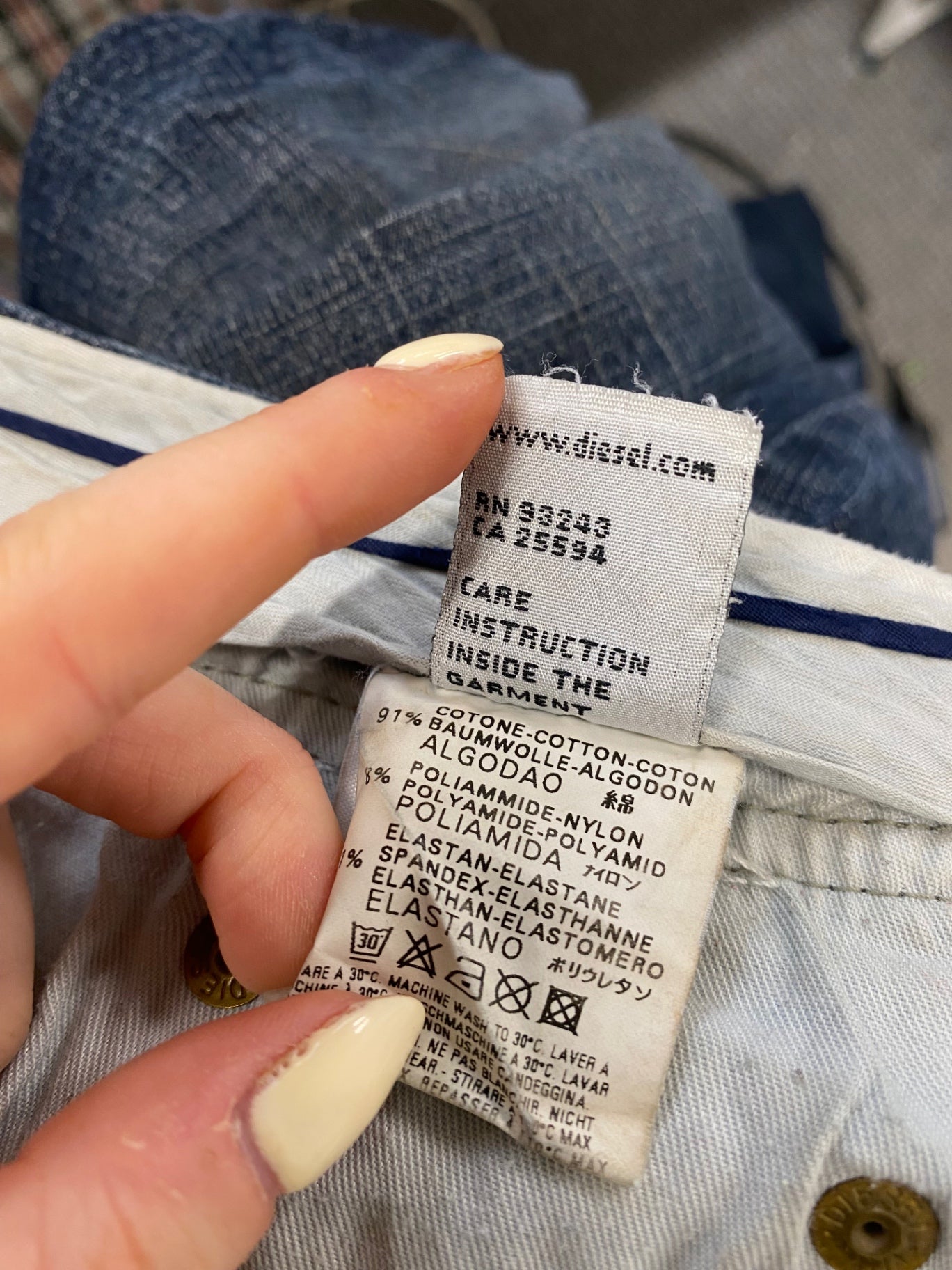 Stunning Diesel STRIPP Jeans W28" Navy low waisted flare SD553