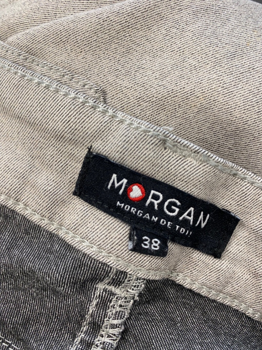 Stunning Morgan De Toi Skinny jeans UK 10 Grey silver stylish CV565