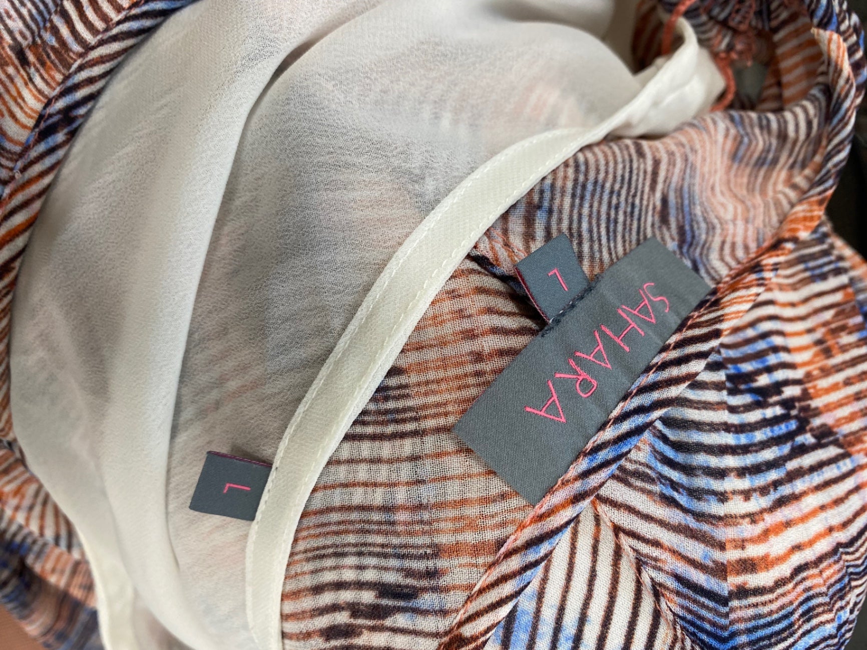 Stunning Sahara summer Maxi Dress UK 12 Blue orange checked SO560