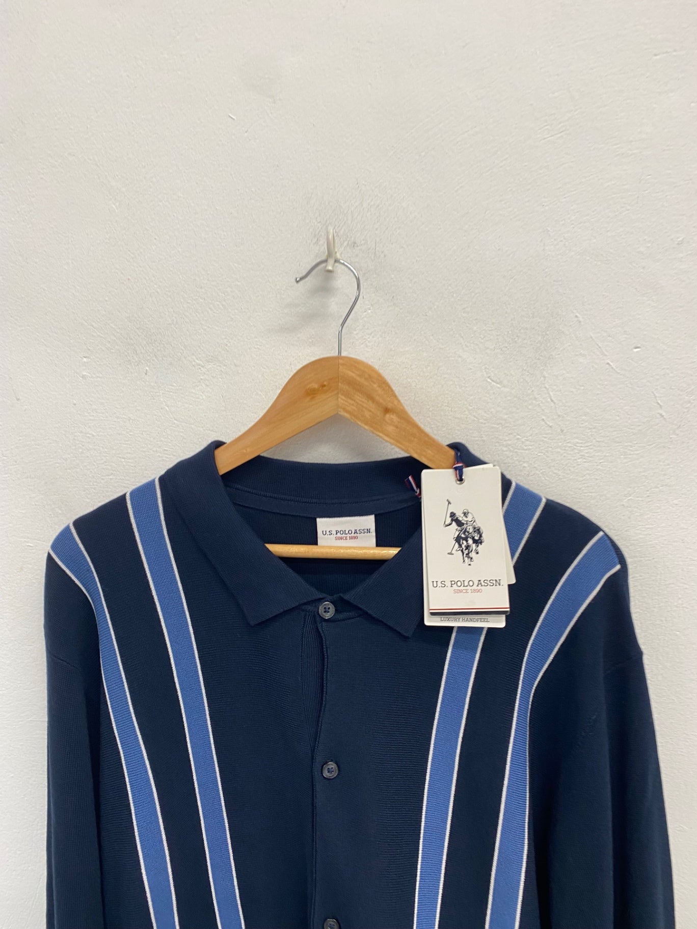 Classic U.S. Polo Assn Polo Shirt UK XXL Navy blue knit CW566