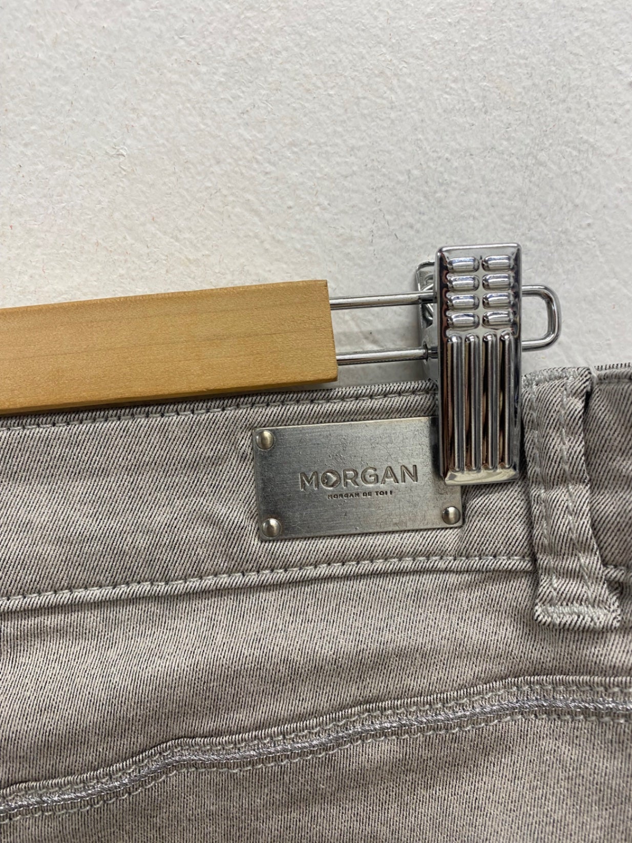 Stunning Morgan De Toi Skinny jeans UK 10 Grey silver stylish CV565
