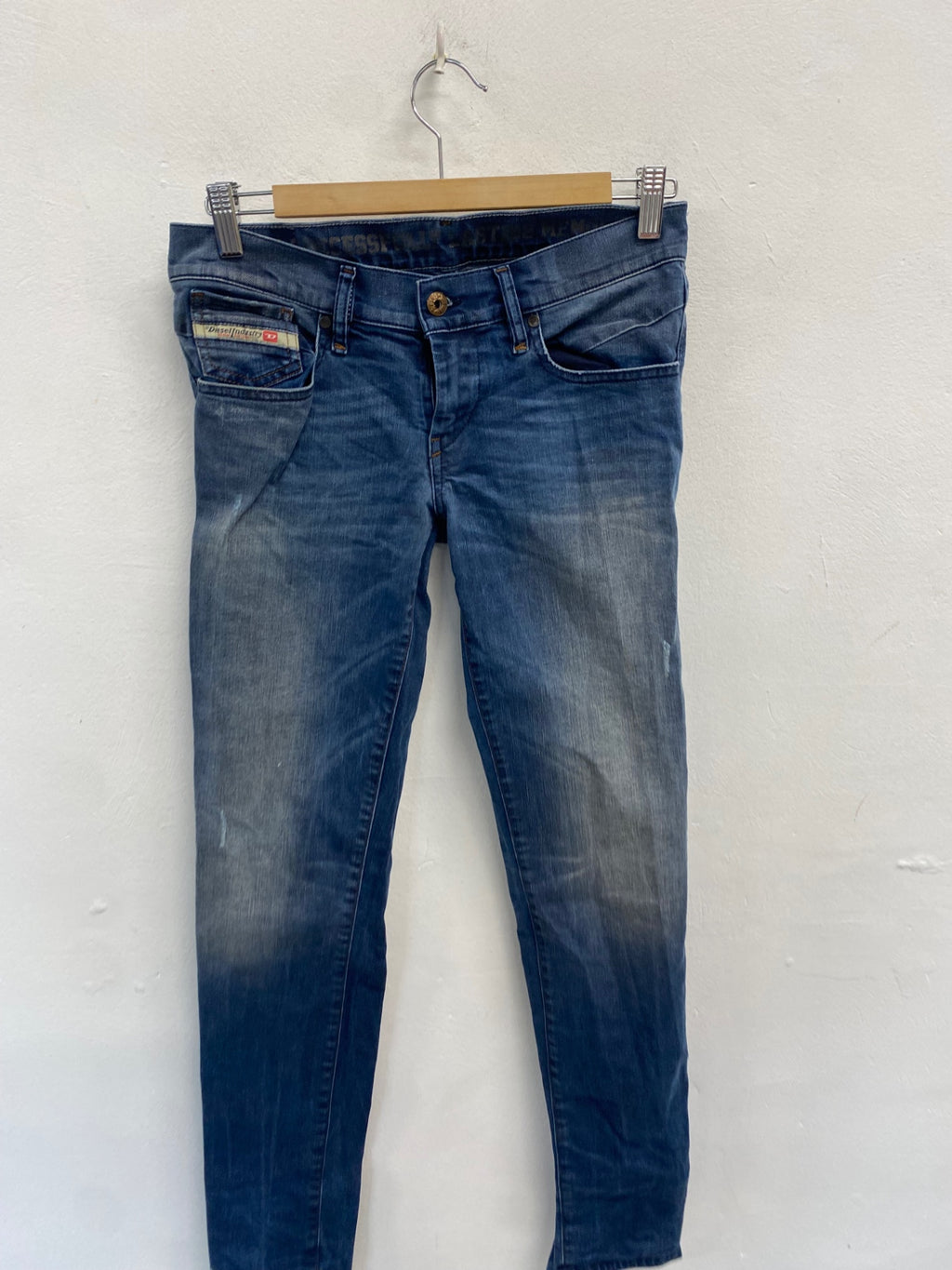 Stunning Diesel Skinny jeans y2k distressed W27” Blue CV565
