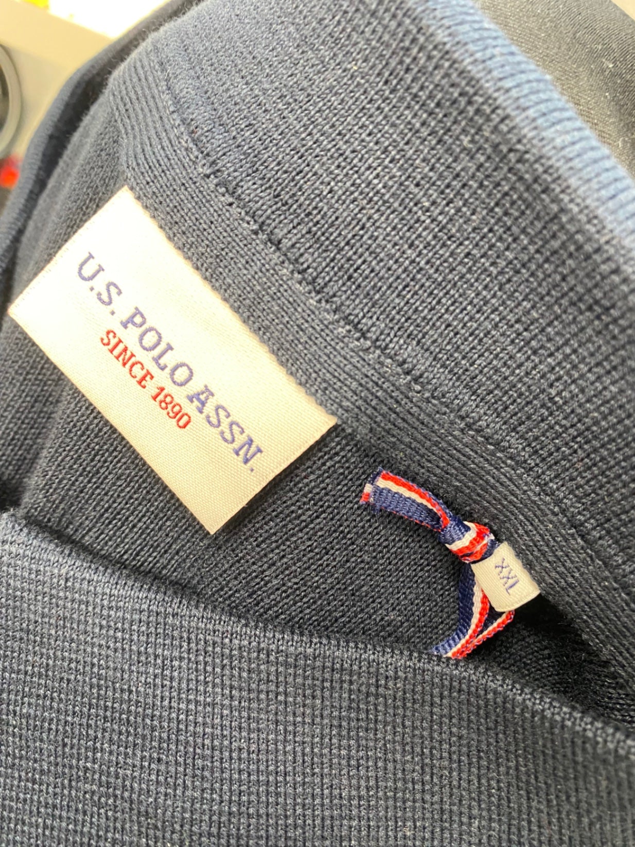 Classic U.S. Polo Assn Polo Shirt UK XXL Navy blue knit CW566