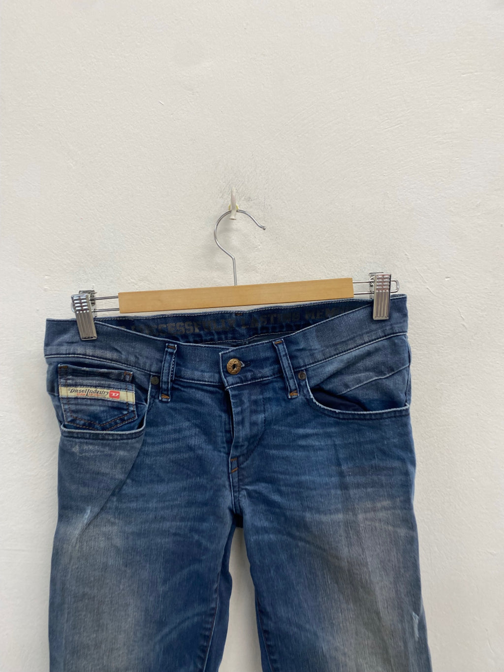 Stunning Diesel Skinny jeans y2k distressed W27” Blue CV565