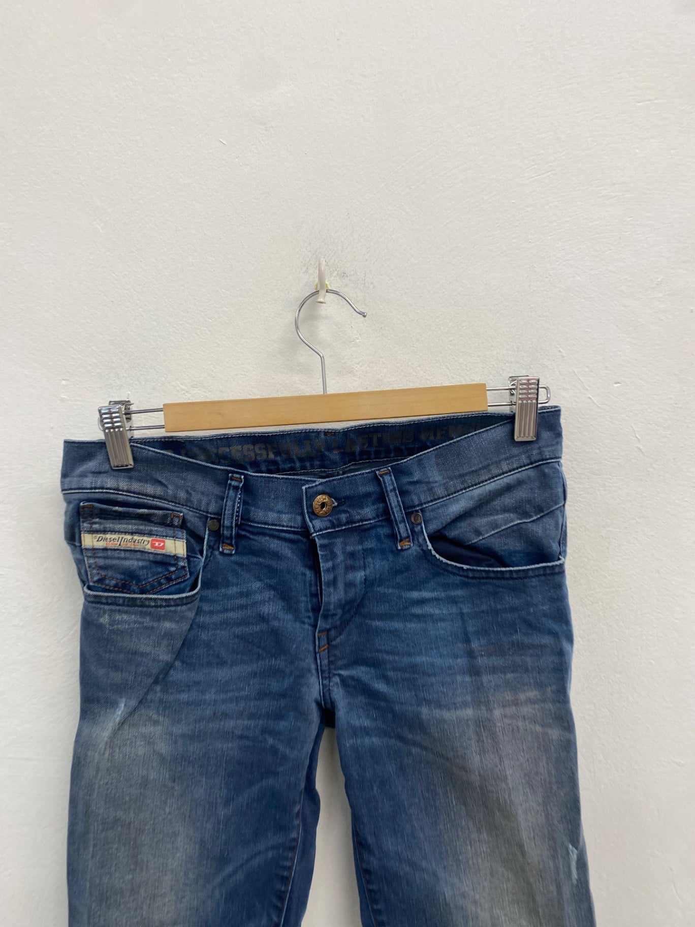 Stunning Diesel Skinny jeans y2k distressed W27” Blue CV565