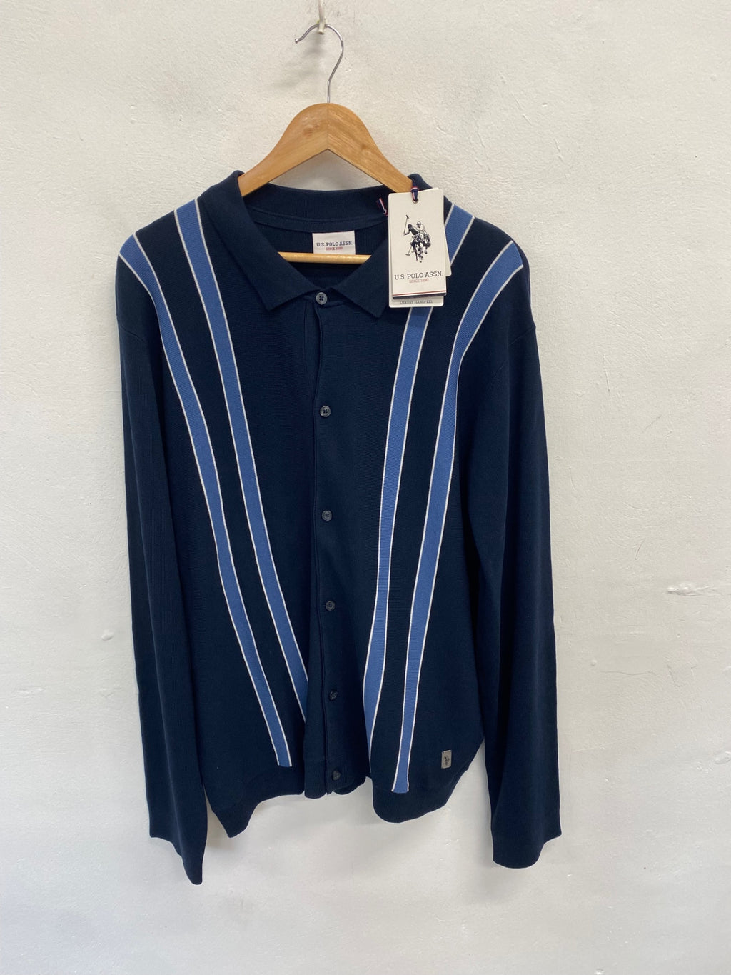 Classic U.S. Polo Assn Polo Shirt UK XXL Navy blue knit CW566