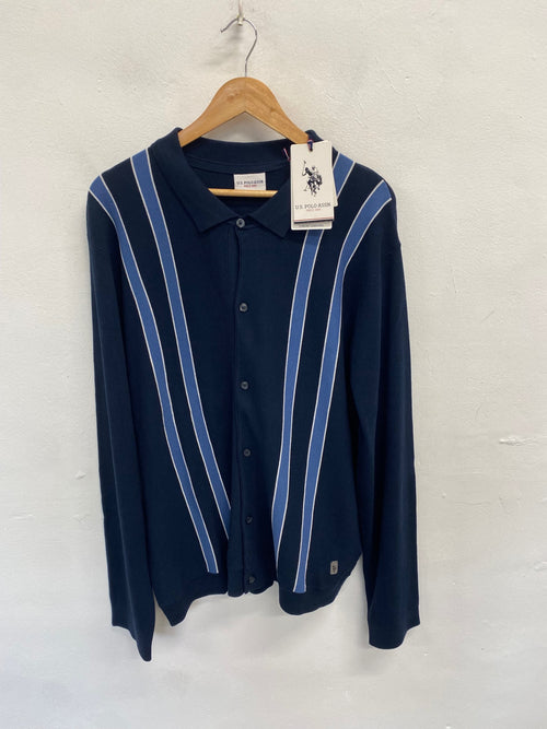 Classic U.S. Polo Assn Polo Shirt UK XXL Navy blue knit CW566