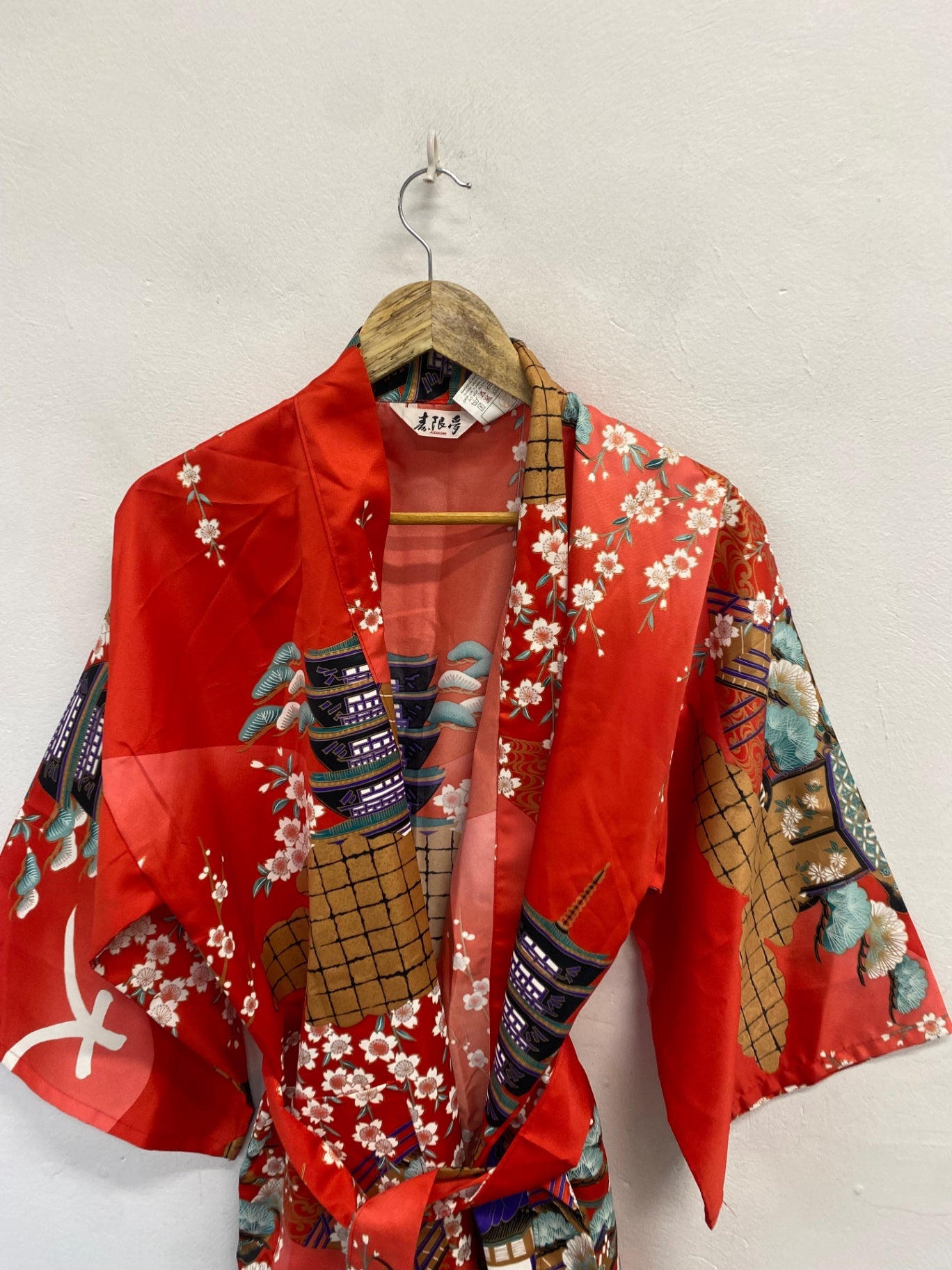 Stunning Juguemm Kimono Uk 10 Red floral ethnic CV565
