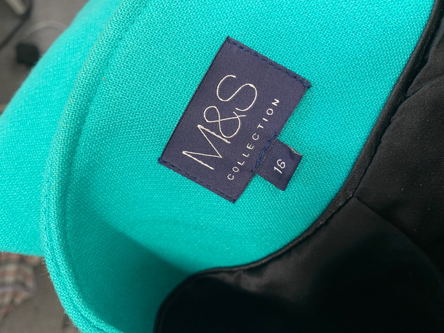 Stunning Marks & Spencer Longline jacket UK 16 Turquoise vibrant CW566