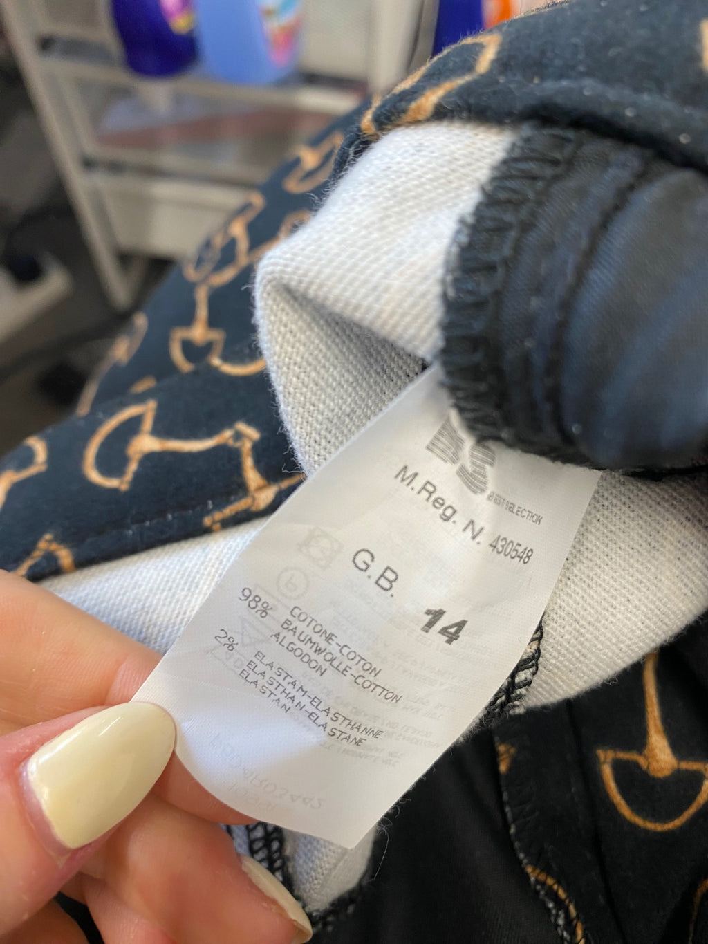 Stunning Artigiano Straight jeans UK 14 Black pattern CW566