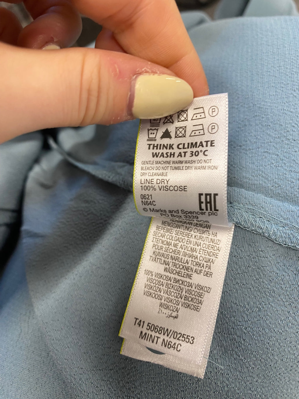 Stunning M&S Collection Shirt UK 14 Mint green CW566